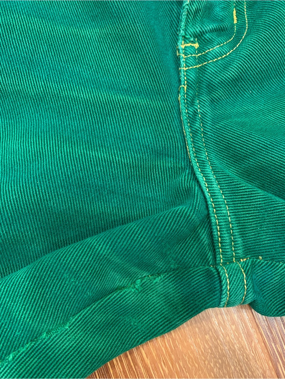 VTG Green Armani Jeans Women’s Size 8 Retro 1980s 1990s Made in USA 100% Cotton - Picture 14 of 14